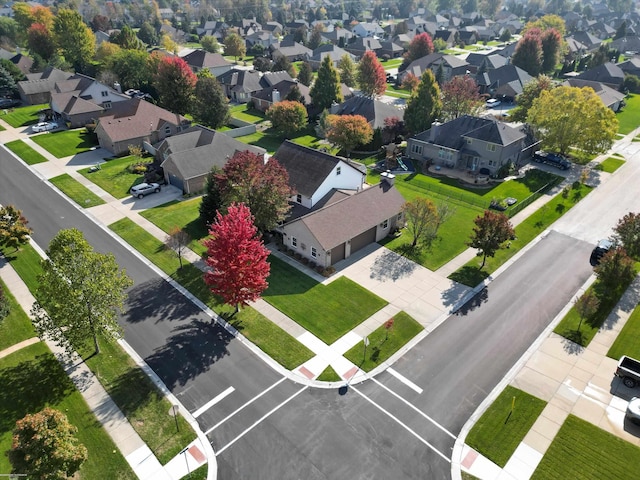 bird's eye view featuring a residential view