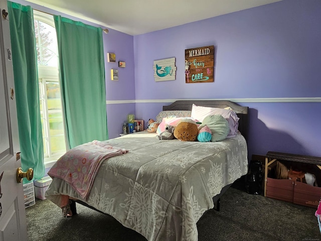 bedroom with carpet floors