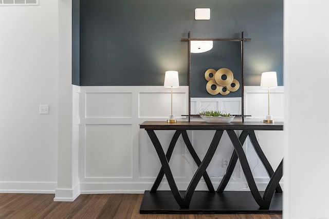 interior details featuring hardwood / wood-style flooring