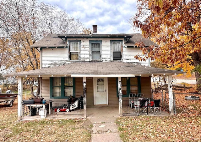 view of front of house with covered porch