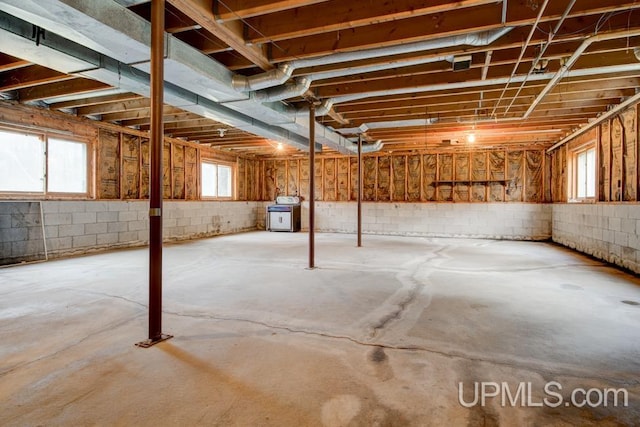 basement featuring a healthy amount of sunlight