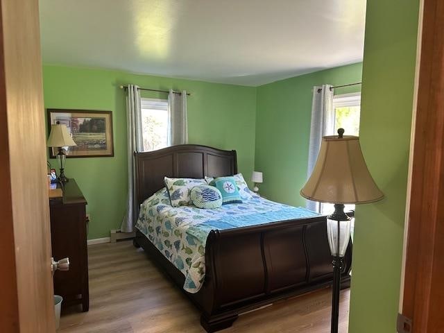 bedroom featuring wood-type flooring