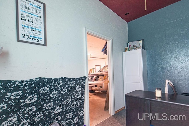 view of carpeted bedroom