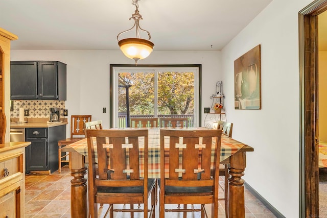 view of dining room