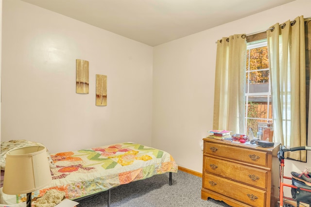 bedroom with carpet floors