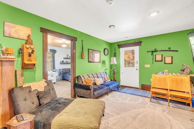 view of carpeted living room