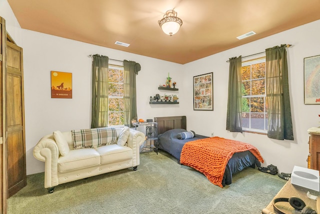 view of carpeted bedroom