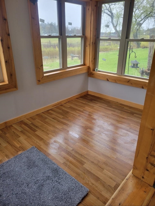 spare room featuring hardwood / wood-style flooring