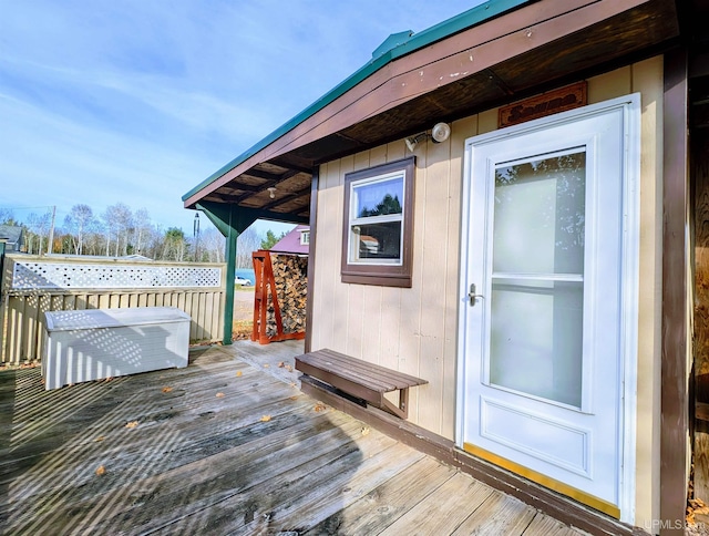 view of wooden terrace