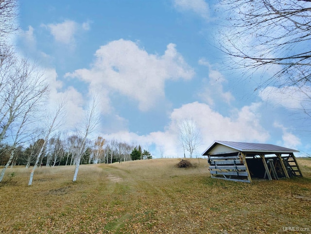 view of grassy yard