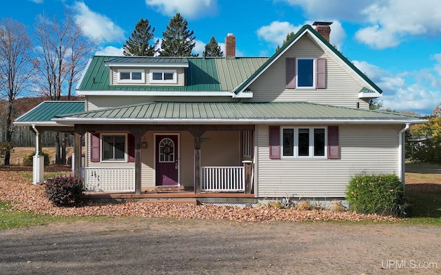 view of front of home with a porch