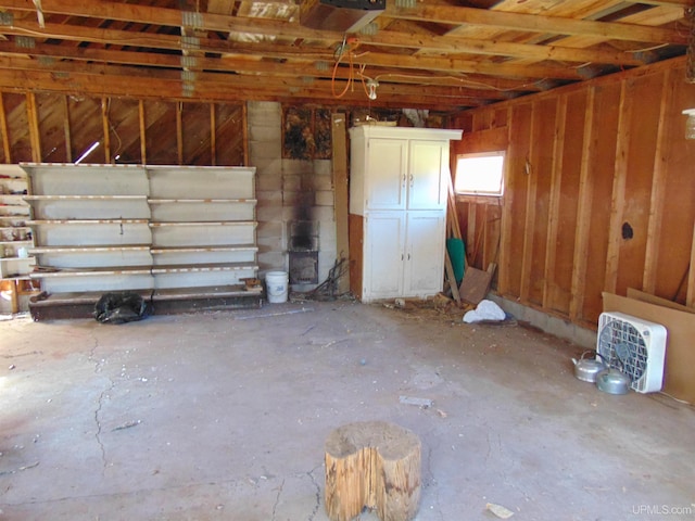 miscellaneous room with concrete floors