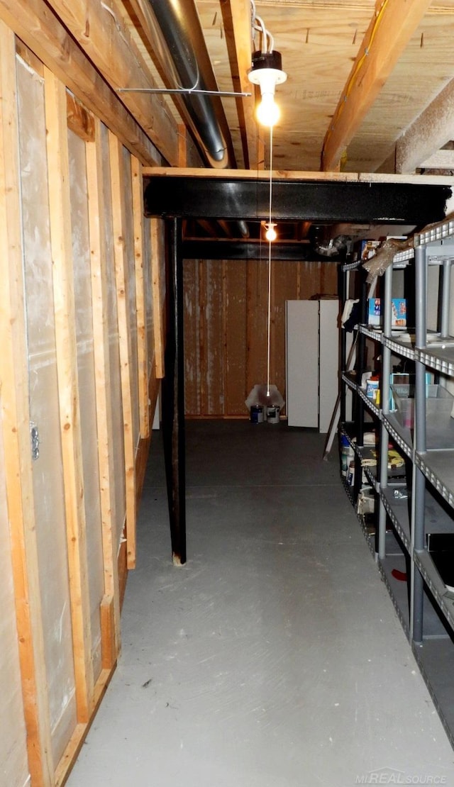 view of basement