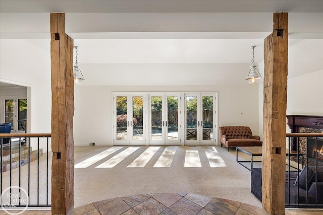 interior space with french doors