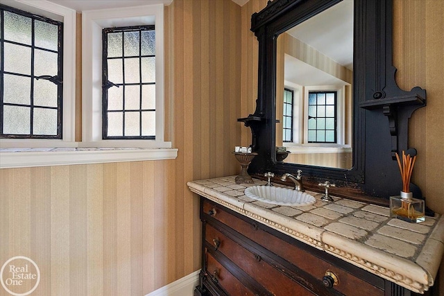 bathroom featuring vanity