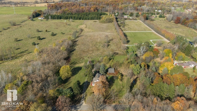 bird's eye view featuring a rural view