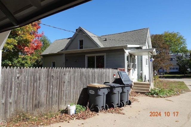 view of side of property