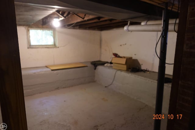 view of basement