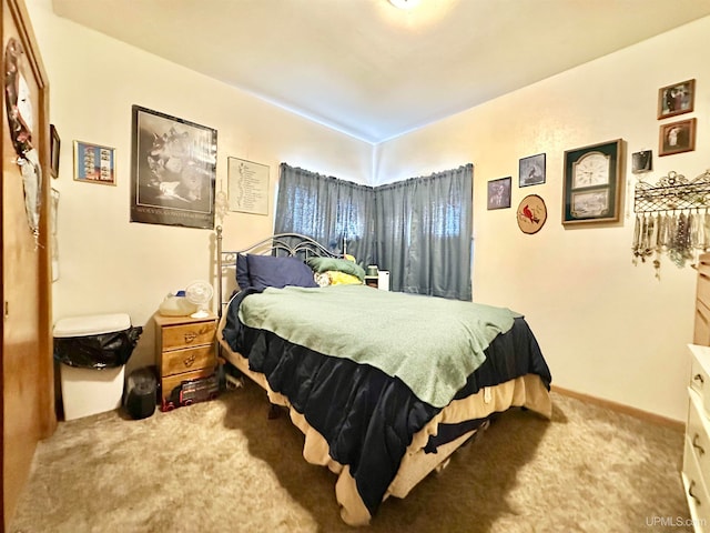 bedroom featuring carpet