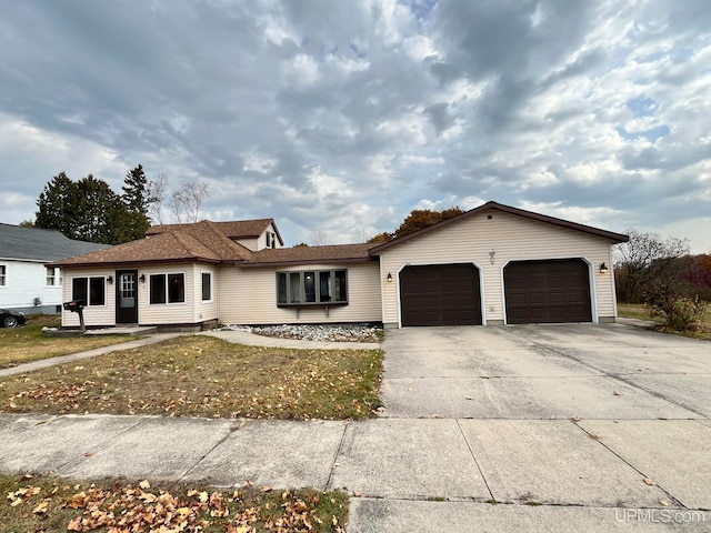 ranch-style home with a garage