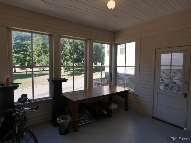 sunroom with plenty of natural light