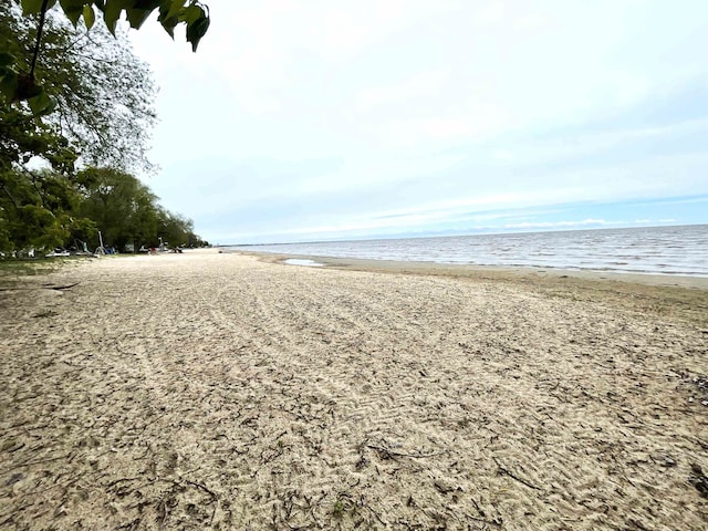 water view with a view of the beach