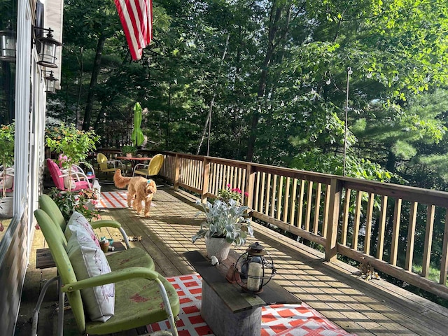 view of wooden terrace