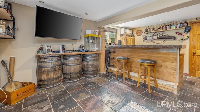 bar with a wall unit AC