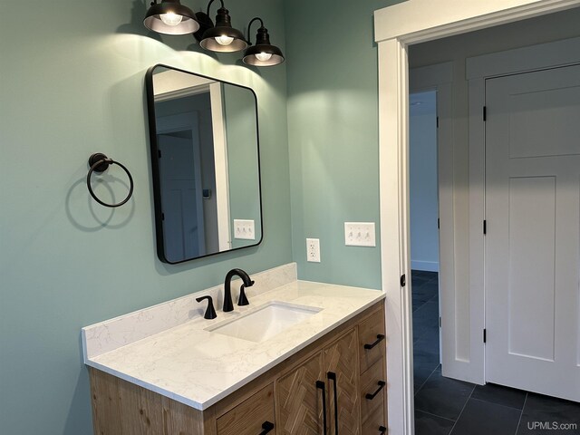 11881 N Junet Rd, Ironwood, MI 49938 - bathroom featuring vanity and tile patterned flooring