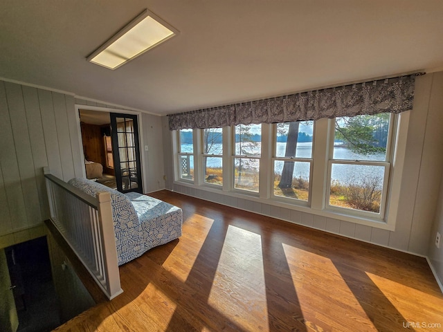 interior space with wood finished floors