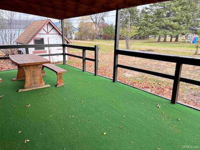 view of wooden terrace