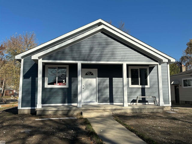 bungalow-style home featuring covered porch