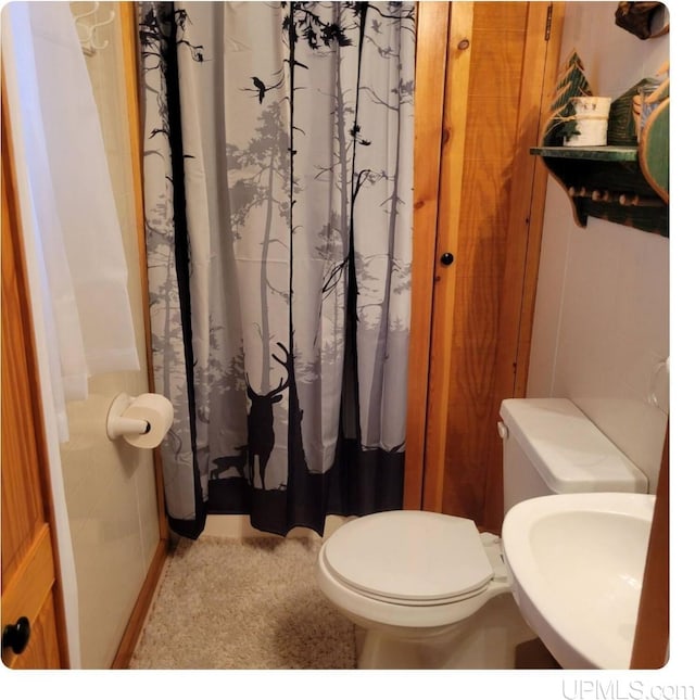 bathroom featuring sink and toilet