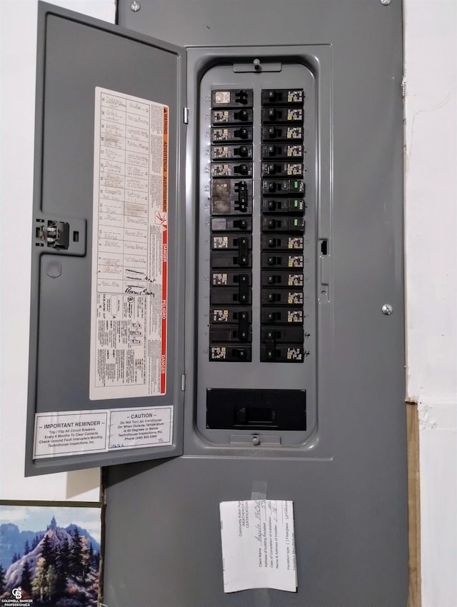 utility room with electric panel