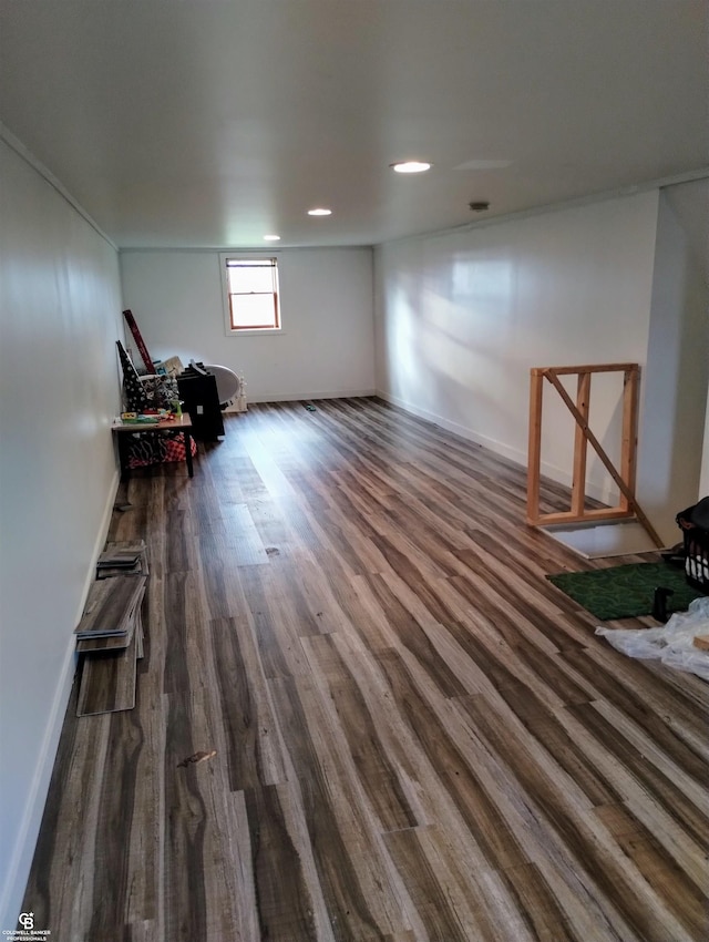 bonus room featuring dark hardwood / wood-style floors