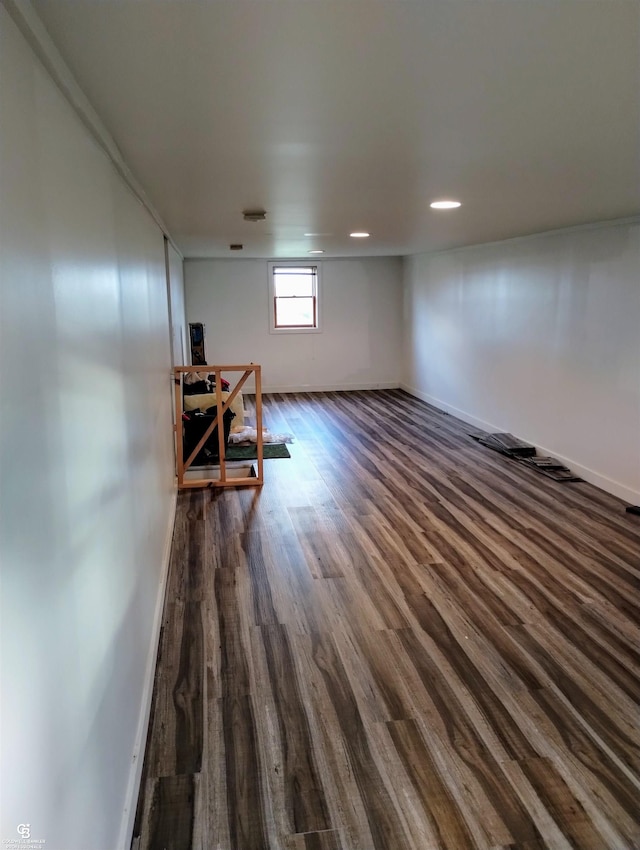 interior space featuring dark hardwood / wood-style floors