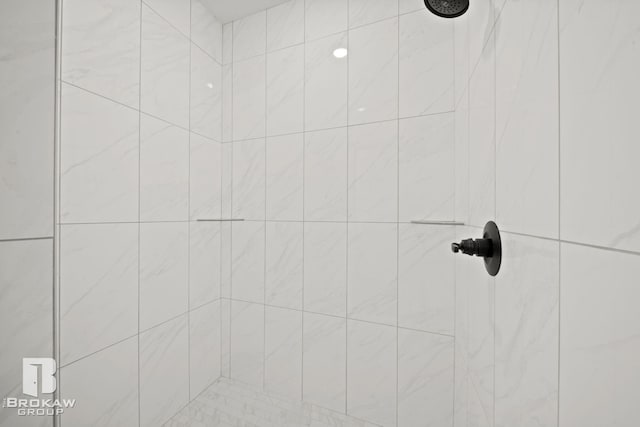 interior details with tiled shower