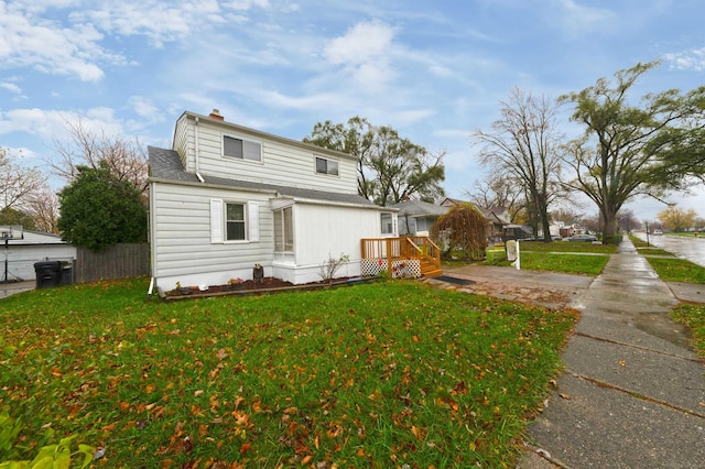 exterior space with a front yard