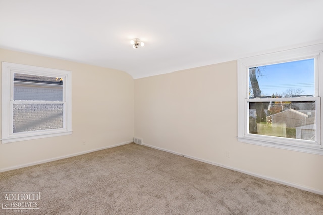 view of carpeted empty room