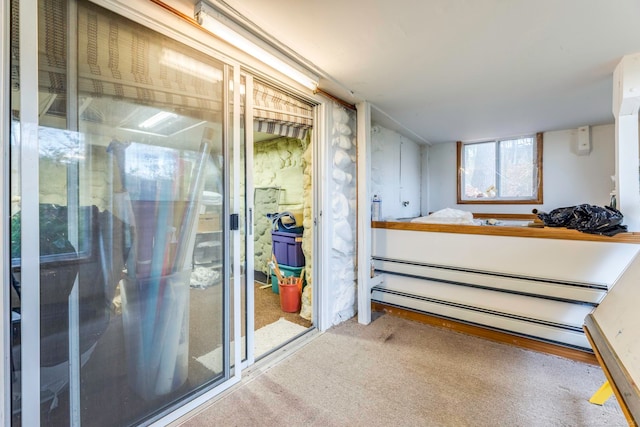 bathroom with a baseboard heating unit