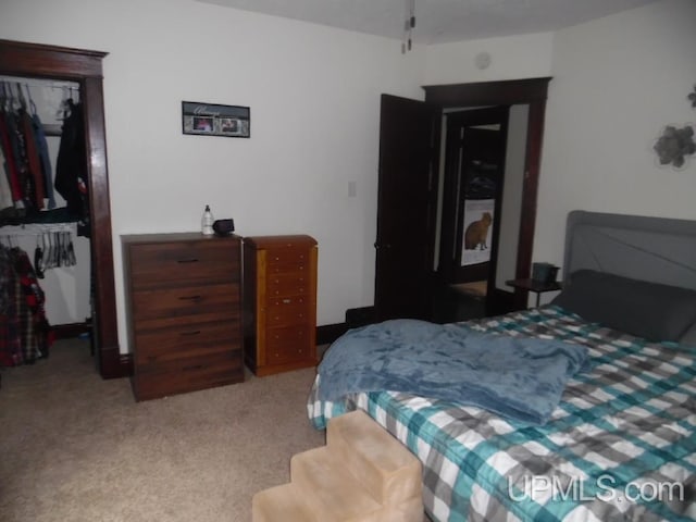 view of carpeted bedroom