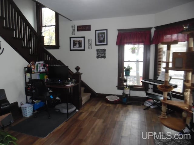 interior space featuring wood-type flooring