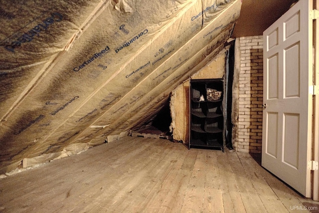 view of attic