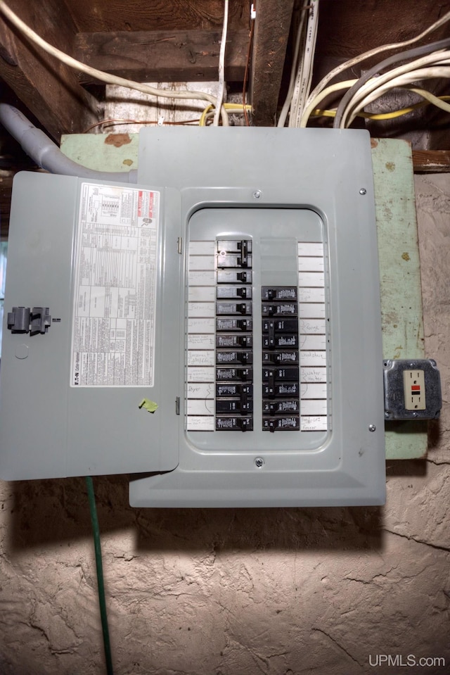 utility room featuring electric panel