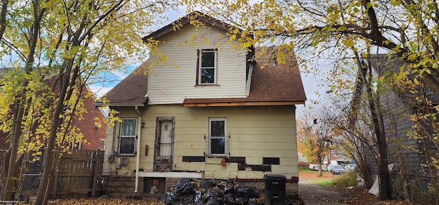 view of back of property