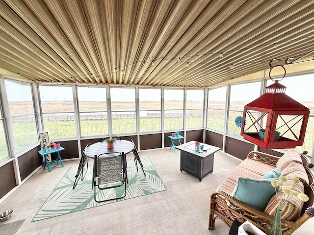 sunroom with plenty of natural light