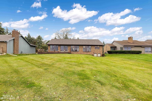 exterior space with a front lawn