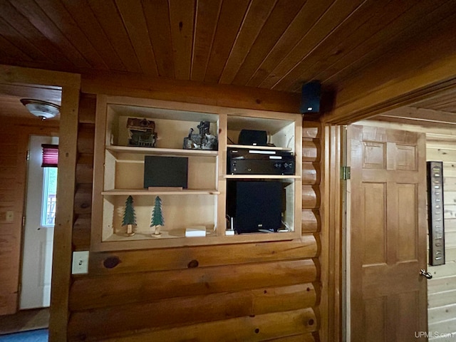 details with wooden ceiling