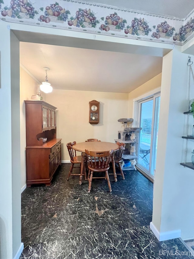 view of dining room