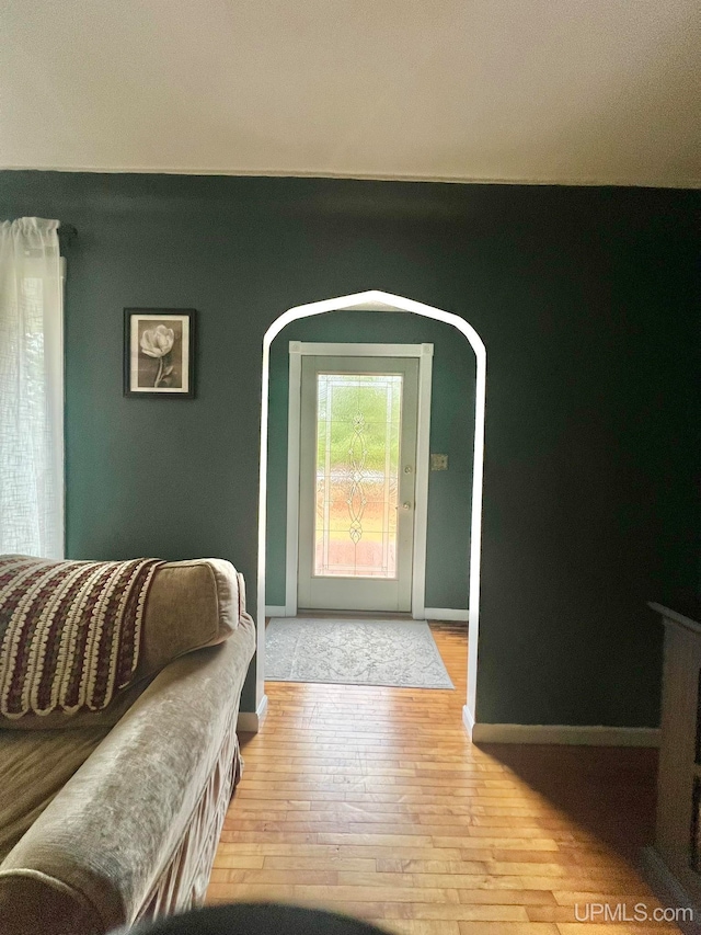 interior space featuring light wood-type flooring